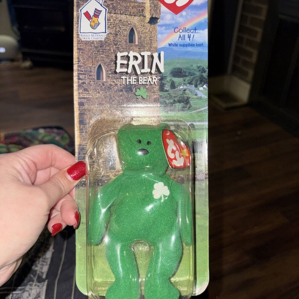 Vintage TY McDonalds Teenie Beanie Baby 1998 Erin The Bear